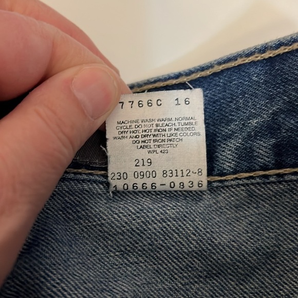 SILVERTAB LEVIS VINTAGE Y2K BLUE STRAIGHT LEG JEANS SIZE 25 - Picture 13 of 16